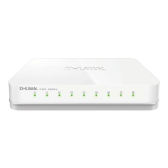 D-Link 8 Port Gigabit Desktop  White Switch 