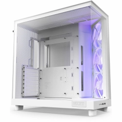 NZXT H6 Flow RGB ATX Mid-Tower With Dual Chamber Case - White 